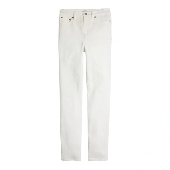 NWT J.Crew 10” Highest-Rise Skinny Jeans in White Denim Sz 26 G1975 - Picture 3 of 9